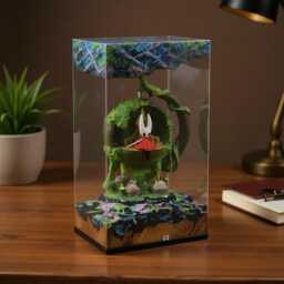 New Silksong Hornet Resin Lamp - Handmade Hollow Knight Led Light - Diorama Lamp, Gaming Room Decor, Gift For Indie Game Fans - thumbnail 2