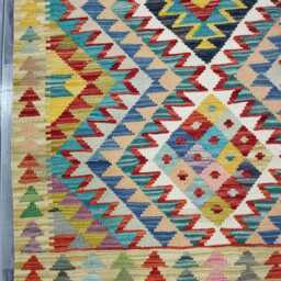 Classic Rug, Handmade Artisan Afghan Turkish Scandinavian Navajo Bohemian Wool Flatweave Multicolour Kilim Rug 149x99 cm - thumbnail 4