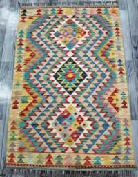 Classic Rug, Handmade Artisan Afghan Turkish Scandinavian Navajo Bohemian Wool Flatweave Multicolour Kilim Rug 149x99 cm - thumbnail 1