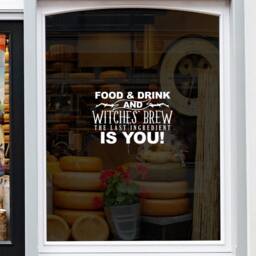 Halloween Window Sticker Witches Brew Whappy Shop Decal Retail Store Front Display Vinyl - thumbnail 2