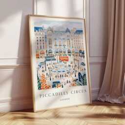 Piccadilly Circus Travel Poster London Landmark Art Print - thumbnail 3