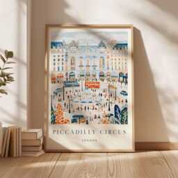 Piccadilly Circus Travel Poster London Landmark Art Print - thumbnail 2