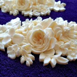 Pair Gilt Or White French Style Decorative Wall Furniture Moulding Pediment Plastic Decoration - thumbnail 3