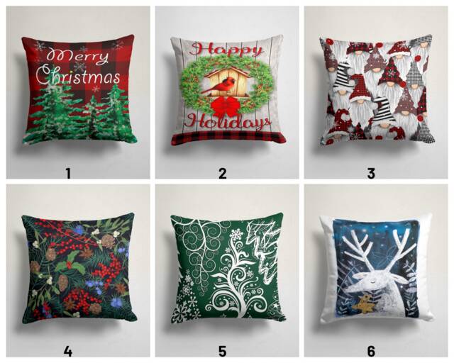 Merry Christmas Cushion Cover/xmas Home Decoration/Festive Throw Pillow/Christmas Cushion/Seasonal Decor/Winter Decoration/Living Room Decor - image 1