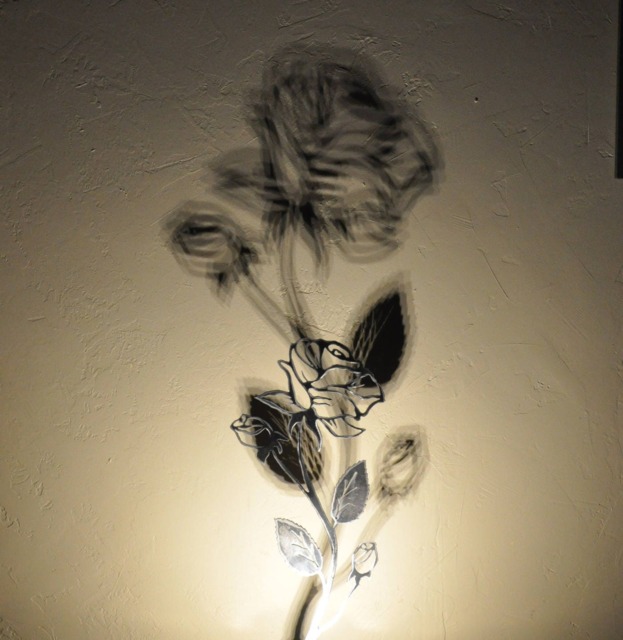 Led Flower Lamp, Metal, Handmade - image 1