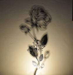 Led Flower Lamp, Metal, Handmade - thumbnail 1