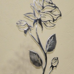 Led Flower Lamp, Metal, Handmade - thumbnail 2