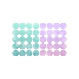 Watercolor Polka Dot Wall Decals Teal & Purple Nursery Decor - Pack Of 40 - thumbnail 2