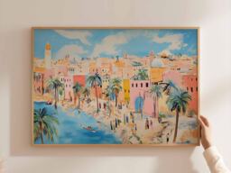 Baghdad Poster Iraq Travel Art Print, Middle East Decor - thumbnail 1