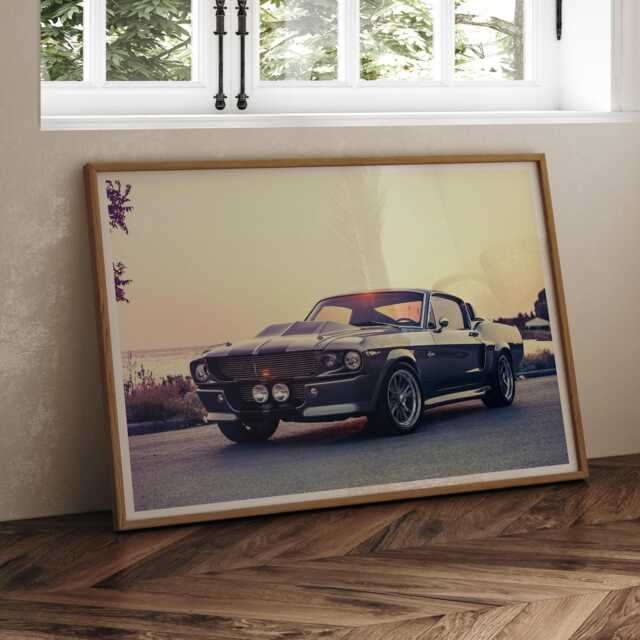 Classic Ford Mustang Shelby Gt500 Poster Iconic American Muscle Car Wall Art, Classic Print, Retro Gift, Garage & Home Decor - image 1