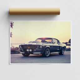 Classic Ford Mustang Shelby Gt500 Poster Iconic American Muscle Car Wall Art, Classic Print, Retro Gift, Garage & Home Decor - thumbnail 3