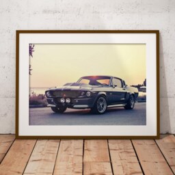 Classic Ford Mustang Shelby Gt500 Poster Iconic American Muscle Car Wall Art, Classic Print, Retro Gift, Garage & Home Decor - thumbnail 2