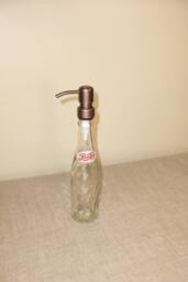 Vintage Pepsi Cola Soda 12 Oz Bottle Soap Dispenser Bathroom Kitchen Pump Spray Refillable Reuse Clear Glass Metal Bronze Silver Refillable