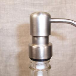 Vintage Pepsi Cola Soda 12 Oz Bottle Soap Dispenser Bathroom Kitchen Pump Spray Refillable Reuse Clear Glass Metal Bronze Silver Refillable - thumbnail 3