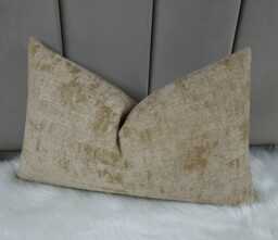 Gold Textured Chenille Cushion Cover Pillow Case /Large Pillow Sham Modern Home Decor - thumbnail 1