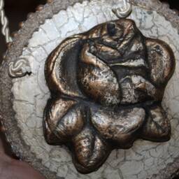Handmade Stone & Clay Rose Wall Hanging - 5 - thumbnail 4