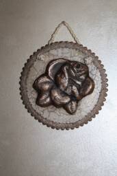 Handmade Stone & Clay Rose Wall Hanging - 5