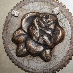 Handmade Stone & Clay Rose Wall Hanging - 5 - thumbnail 2