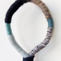 Pair Of Rustic Wrapped Rope Wall Hangings, Set 2 Fringed Tassels For Home Decor, Boho Knots Gallery - thumbnail 2