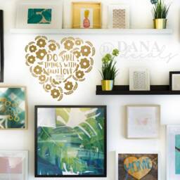 "Floral Heart Quote Vinyl Wall Decal - ""Do Small Things With Great Love" - thumbnail 2