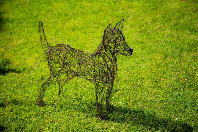 Dog Sculpture, Wire Art, Holiday Gift, Animal Zodiac, Year Of The - image 1