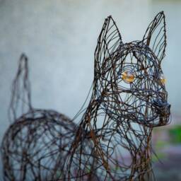 Dog Sculpture, Wire Art, Holiday Gift, Animal Zodiac, Year Of The - thumbnail 4