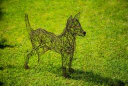 Dog Sculpture, Wire Art, Holiday Gift, Animal Zodiac, Year Of The - thumbnail 1