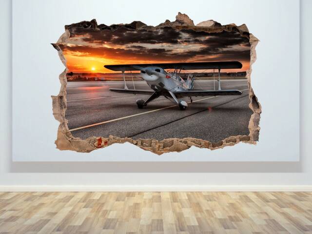 Aircraft Airplane Wall Sticker Plane Decor Print Poster Art Kids Stickers Gift Fot Boy - image 1