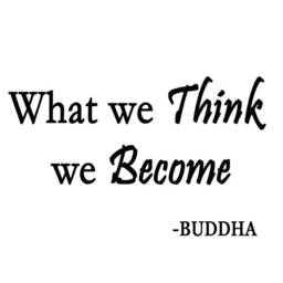 Vwaq What We Think Become Buddha Quote Wall Decal Saying Lettering - thumbnail 2