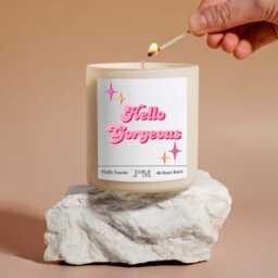 Hello Gorgeous Candle - Soy Wax Gift Box Valentines Day Girlfriend Set For - thumbnail 2