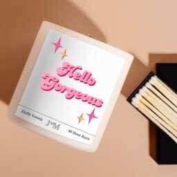Hello Gorgeous Candle - Soy Wax Gift Box Valentines Day Girlfriend Set For - thumbnail 3