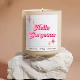 Hello Gorgeous Candle - Soy Wax Gift Box Valentines Day Girlfriend Set For - thumbnail 1