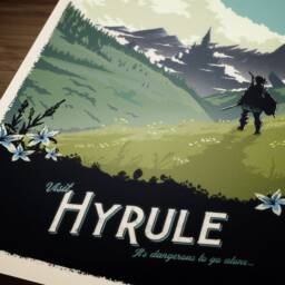 Hyrule Wall Art - Travel Poster Legend Of Zelda Print Botw - thumbnail 2