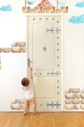 Wall Stones Decal, Decals, Little Girl's Room Decor, Boy's Kids Playroom Home D??cor - thumbnail 1