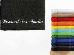 Personalised Beach Towel For Adults Women Men 10 Colours Printed Reserved Holiday Sunbed Chair Summer Bath Sheet 140 X 70cm