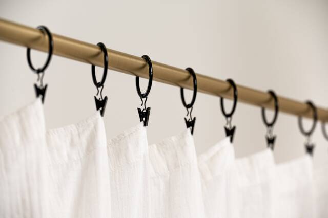 Cotton Clip Top Curtain Panel, Egyptian Cotton Voile - image 1