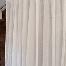Cotton Clip Top Curtain Panel, Egyptian Cotton Voile - thumbnail 2