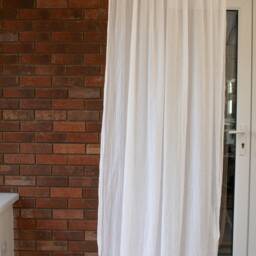 Cotton Clip Top Curtain Panel, Egyptian Cotton Voile - thumbnail 3