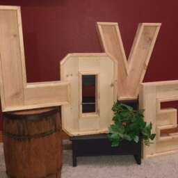 Large Wood Letters, 3D Rustic, Big Thick Words, Stained Or Unfinished For Wedding Home Decor, Letters & Numbers - thumbnail 3