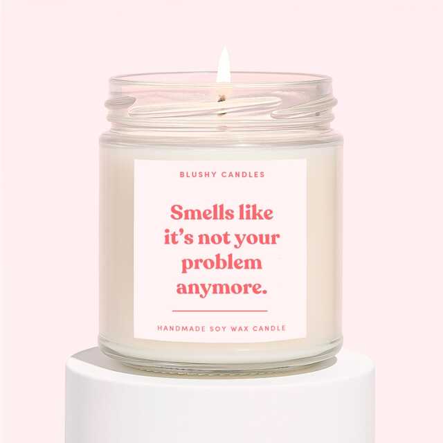 Leaving Candle For Work Friends - Funny Job Gifts Her/Him Smells Like It's Not Your Problem Anymore - image 1