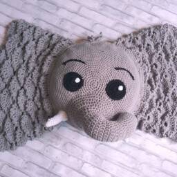 Crocheted Elephant Pillow - thumbnail 2