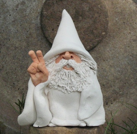 White Wizard Making Peace Sign - image 1