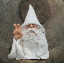 White Wizard Making Peace Sign - thumbnail 1