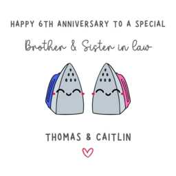 Brother & Sister in Law 6Th Wedding Anniversary Candle Gift Iron Mug B - thumbnail 4