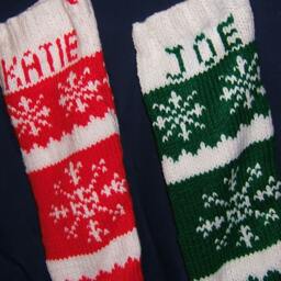 Personalized Hand Knitted Christmas Stocking - thumbnail 2