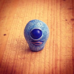 Blue Cyclops Mini Monster Sculpture