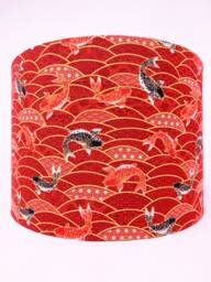 Japanese Carp Lamp Shade Red & Gold Oriental Light