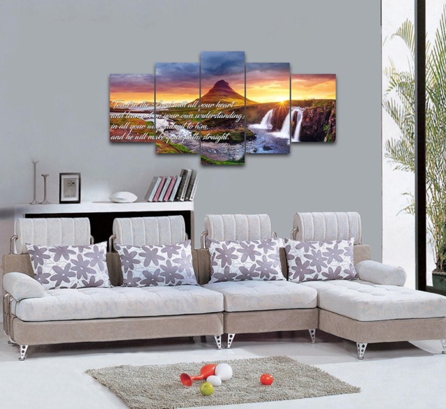 Proverbs 35-6 #43 Niv Trust in The Lord Bible Verse Canvas - Christian Scripture Religious Wall Art Home Decor Paintings - image 1