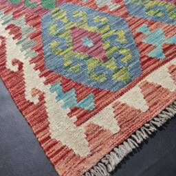 Kilim Rug Multicolour, Handmade Artisan Afghan Turkish Aztec Geometric Wool 150x101 cm - thumbnail 2