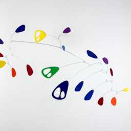 Modern Hanging Mobile Art Mosaic #5 Lightweight Kinetic Sculpture - thumbnail 3